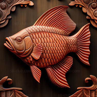 3D model st Tilapia genus fish (STL)